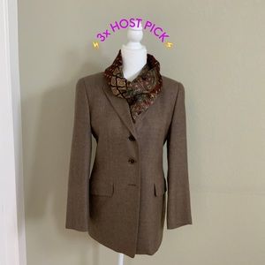 👉EUC WINDSOR BLAZER Brown in 100% Cashmere👈